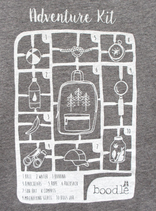 Adventure kit kids T-shirt close up