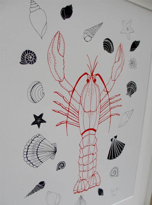 lobster print detail