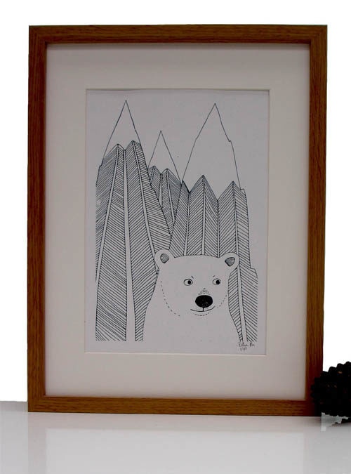 polar bear screen print