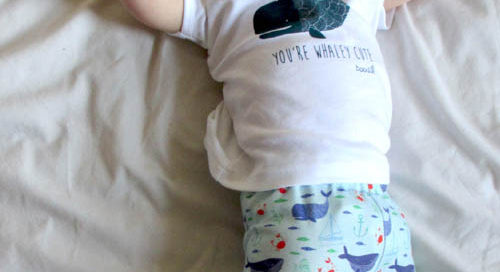 organic whale baby leggings