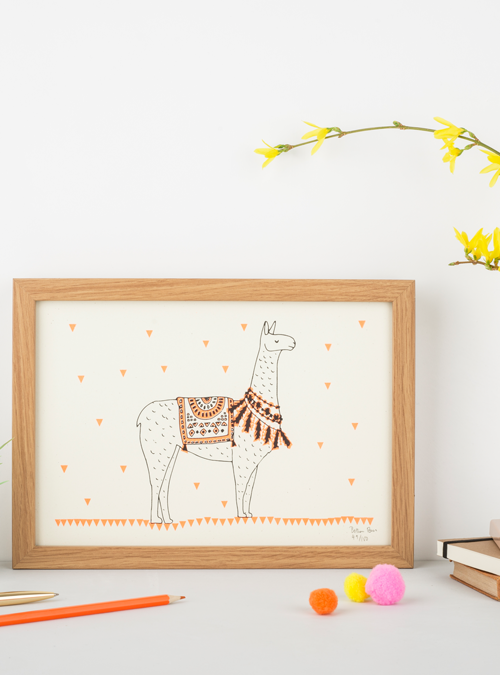 llama screen print