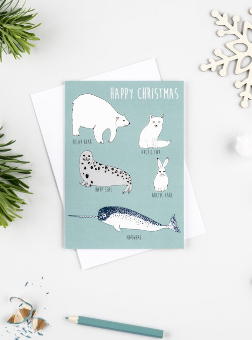 Arctic animals card