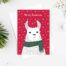 llama christmas card