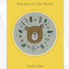New baby card featuring a baby bear