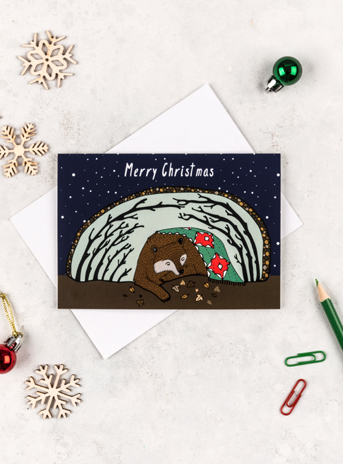 hibernating bear card