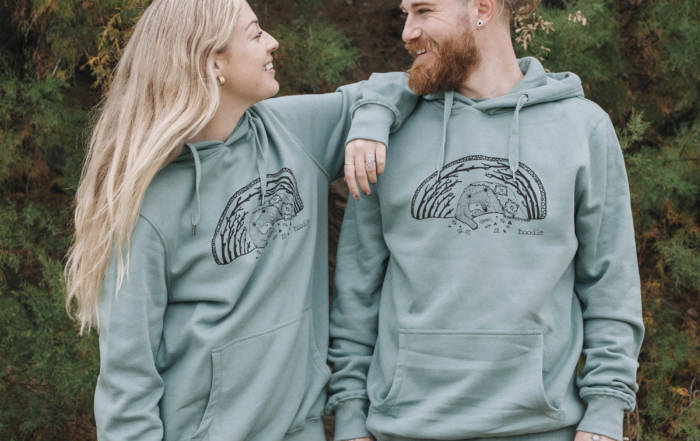 organic unisex bear hoody