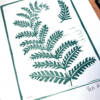 close up of a fern print