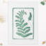 Fern lino print featuring a big and little fern