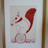 Suzie the Squirrel art print-SALE