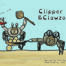 A picture of the front cover of a book featuring 2 crabs, one holding a shell spade and the other helping her friend