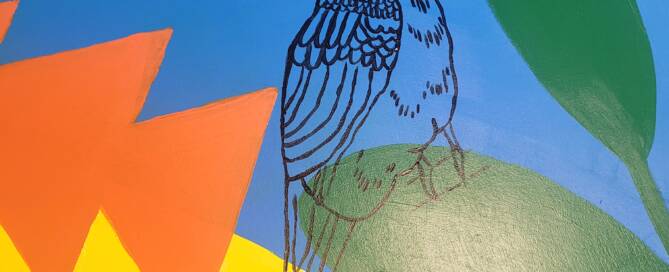 close up of my daughters picture of a kingfisher